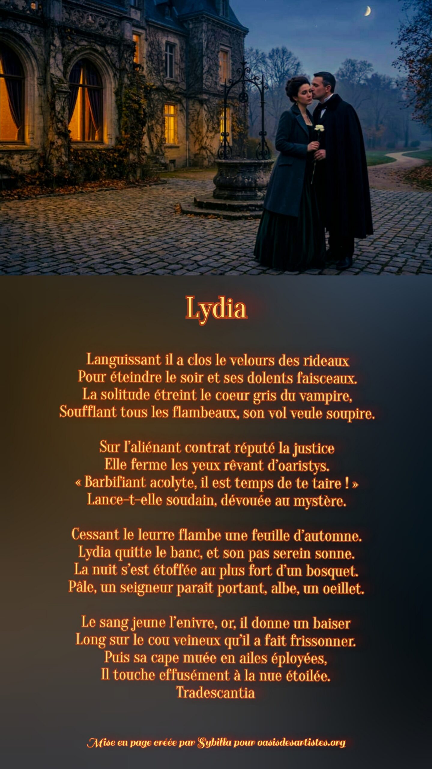 Tradescantia : "Lydia" Mise en page créée par Sybilla pour oasisdesartistes.org
