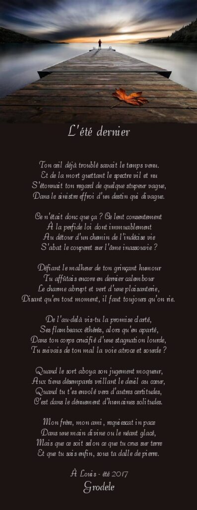 Grodele : "L'été dernier"

Mise en page créée par Sybilla pour oasisdesartistes.org