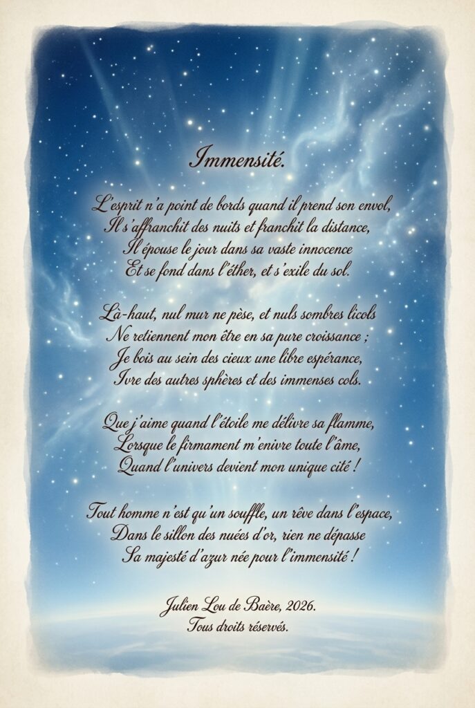 Cristal : "Immensité"

Mise en page créée par Sybilla pour oasisdesartistes.org