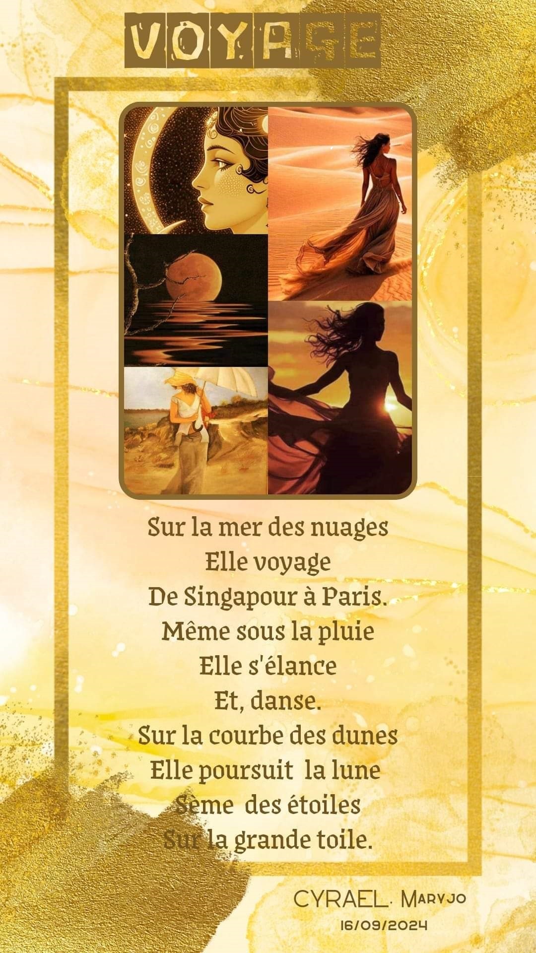 une oeuvre poétique de Maryjo cyrael